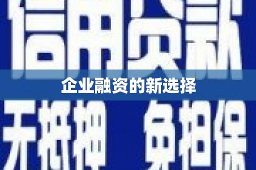 德庆企业融资的新选择