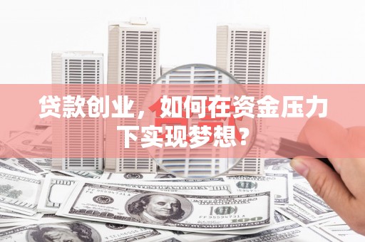 葫芦岛贷款创业，如何在资金压力下实现梦想？