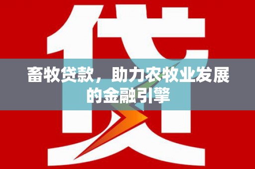 中区畜牧贷款，助力农牧业发展的金融引擎