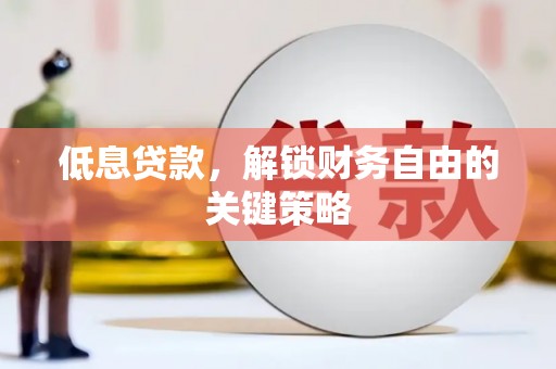 秦淮低息贷款，解锁财务自由的关键策略