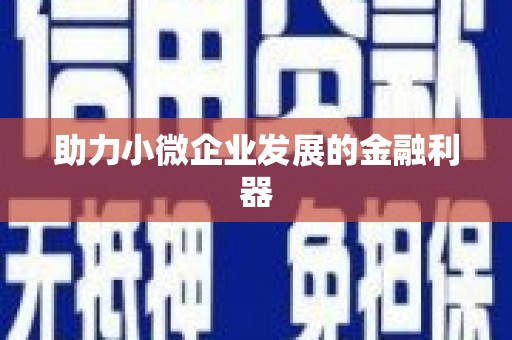 武江助力小微企业发展的金融利器