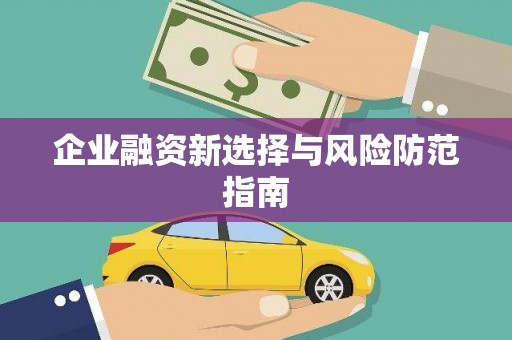 黔西企业融资新选择与风险防范指南
