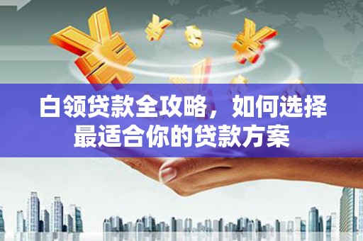 庐江白领贷款全攻略，如何选择最适合你的贷款方案